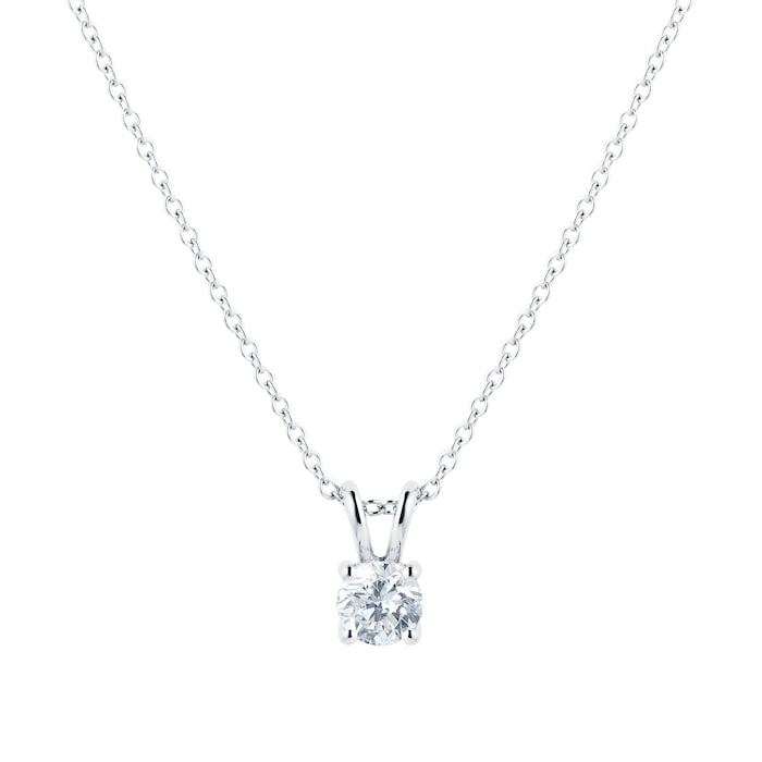 Goldsmiths Platinum 0.50ct Diamond Solitaire Pendant