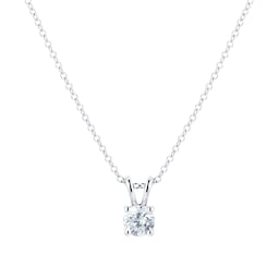 12143452 - Platinum 0.50ct Diamond Solitaire Pendant