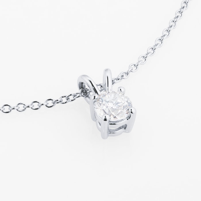 Goldsmiths Platinum 0.50ct Diamond Solitaire Pendant