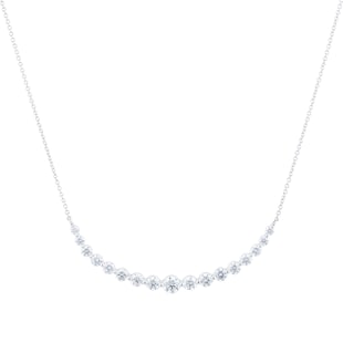 Mappin & Webb 18ct White Gold 2.49cttw Diamond Smiler Necklace