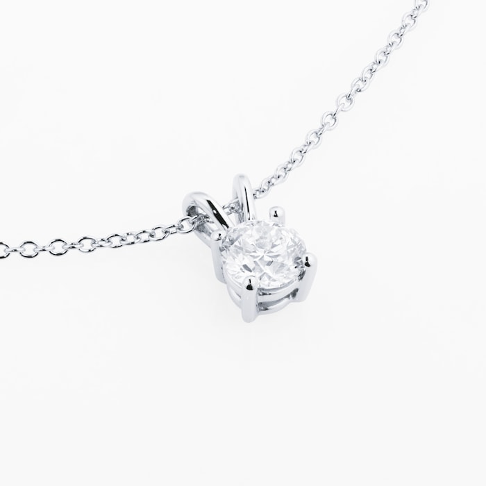 Goldsmiths Platinum 0.70ct Diamond Solitaire Pendant