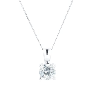 Goldsmiths 18ct White Gold 1.50ct Diamonds Solitaire Pendant