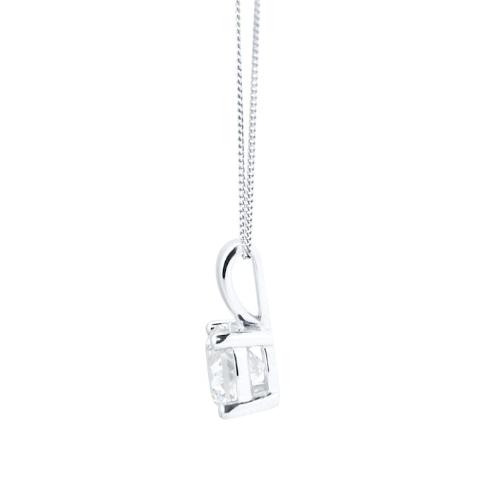 Goldsmiths 18ct White Gold Goldsmiths Brightest Diamonds Solitaire Pendant