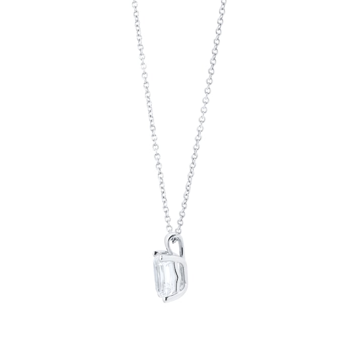 Mappin & Webb Platinum 1.50cttw Emerald Cut Diamond Pendant