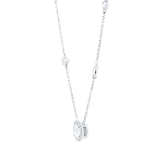 Mappin & Webb 18ct White Gold 1.45cttw Diamond Halo Pendant Mappin & Webb 18ct White Gold 1.45cttw Diamond Halo Pendant