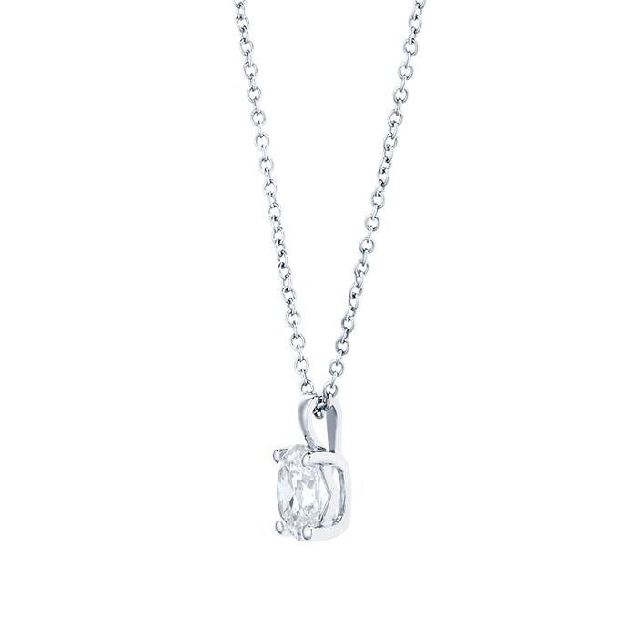 Mappin & Webb Platinum 1.00cttw Oval Cut Diamond Pendant