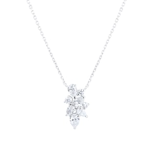 Mappin & Webb Riveret 18ct White Gold 0.75cttw Mixed Cut Diamond Pendant