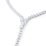 Mappin & Webb Riveret 18ct White Gold 1.50cttw Mixed Cut Diamond Lariat Necklace