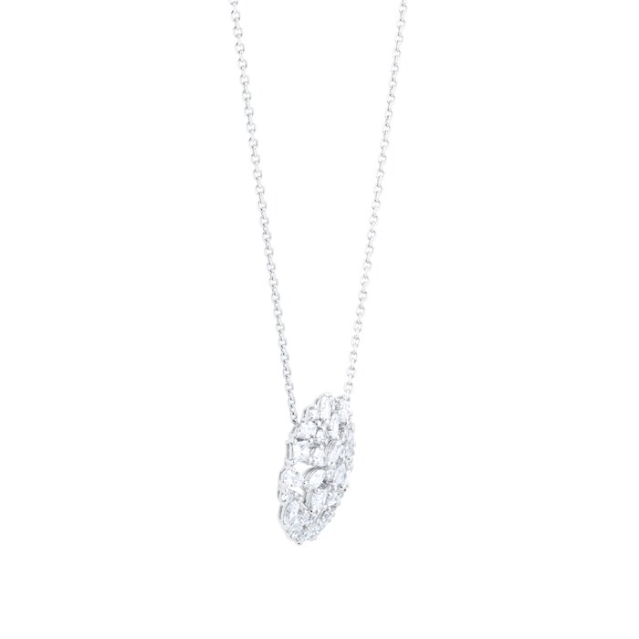 Mappin & Webb Riveret 18ct White Gold 2.20cttw Mixed Cut Diamond Closed Pendant