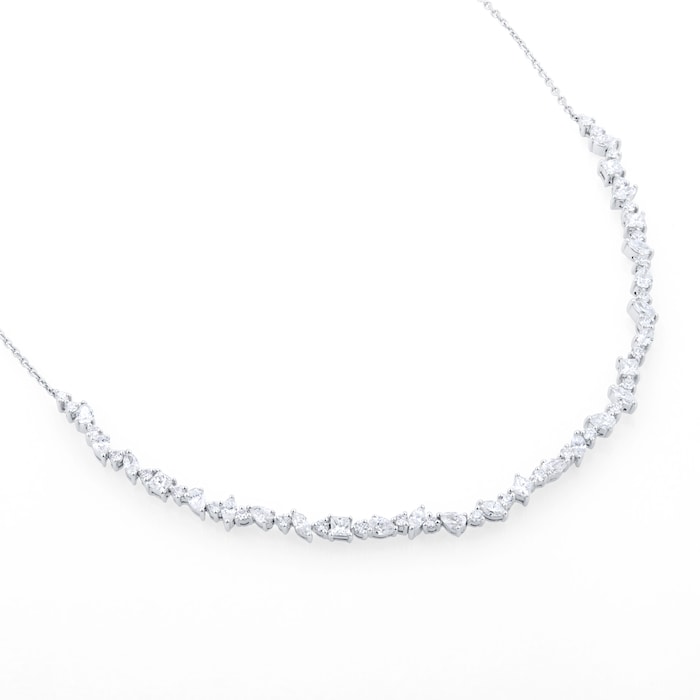 Mappin & Webb Riveret 18ct White Gold 3.30cttw Mixed Cut Diamond Necklace