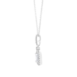 Goldsmiths 18ct White Gold 1.34cttw Diamond Halo Pendant