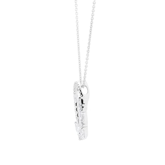Goldsmiths 18ct White Gold 1.00cttw Mixed Cut Diamond Pendant