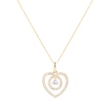 Goldsmiths 18ct Yellow Gold 0.35ct Diamond Heart Pendant