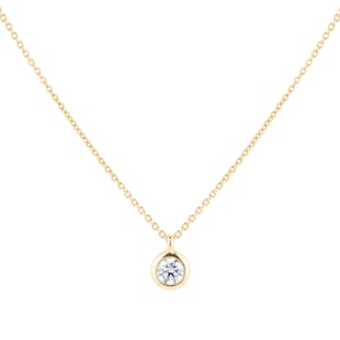 Goldsmiths 18ct Yellow Gold 0.30ct Diamond Bezel Pendant