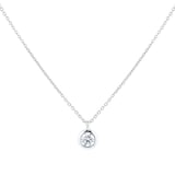 Goldsmiths 18ct White Gold 0.30ct Diamond Bezel Pendant