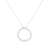 Goldsmiths 18ct White Gold 0.50ct Diamond Circle Pendant