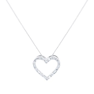 Goldsmiths 18ct White Gold 0.20ct Heart Pendant