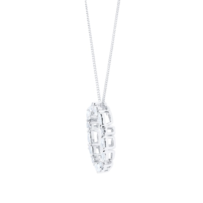 Goldsmiths 18ct White Gold 0.50ct Diamond Mixed Cut Pendant