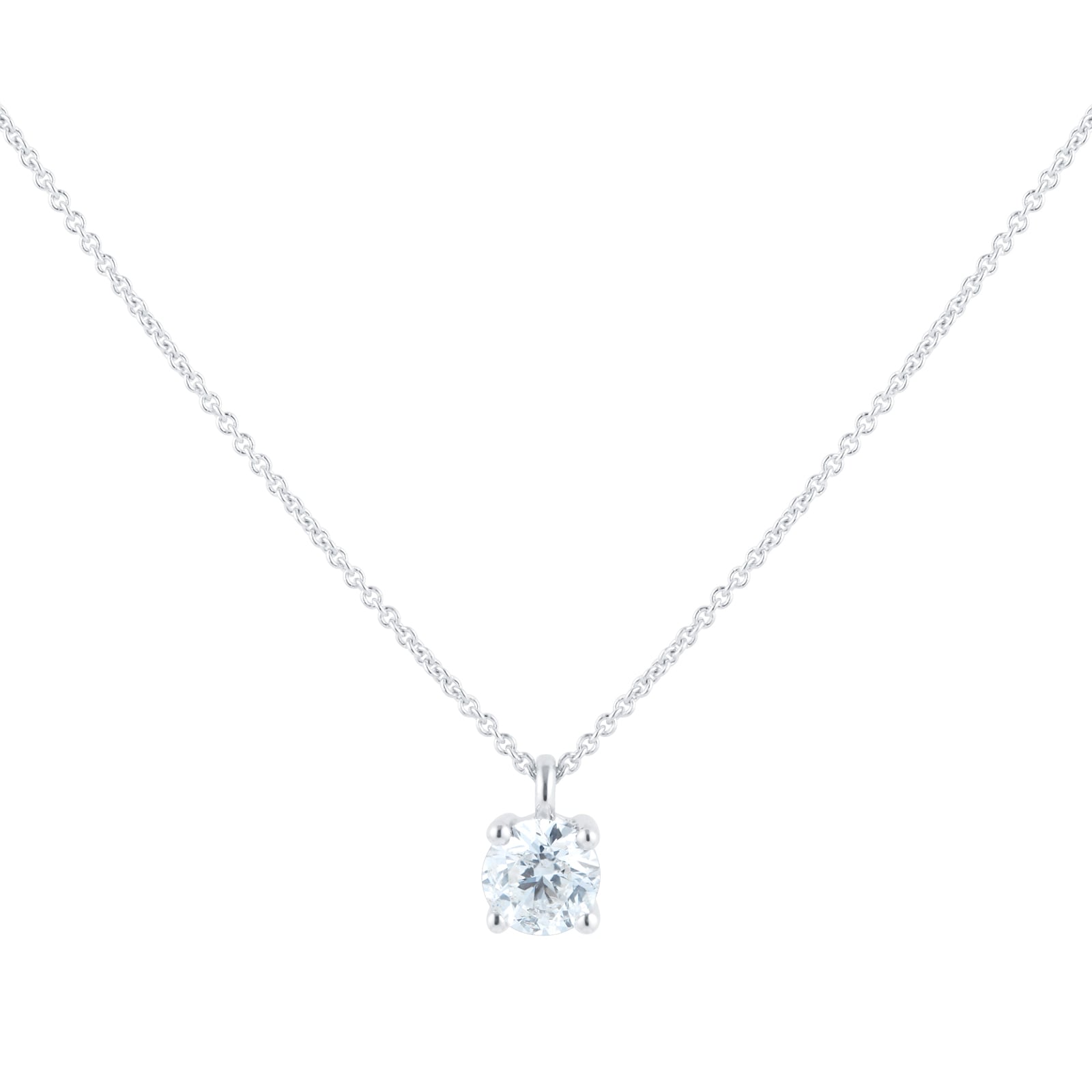 18ct white gold aquamarine & diamond pendant