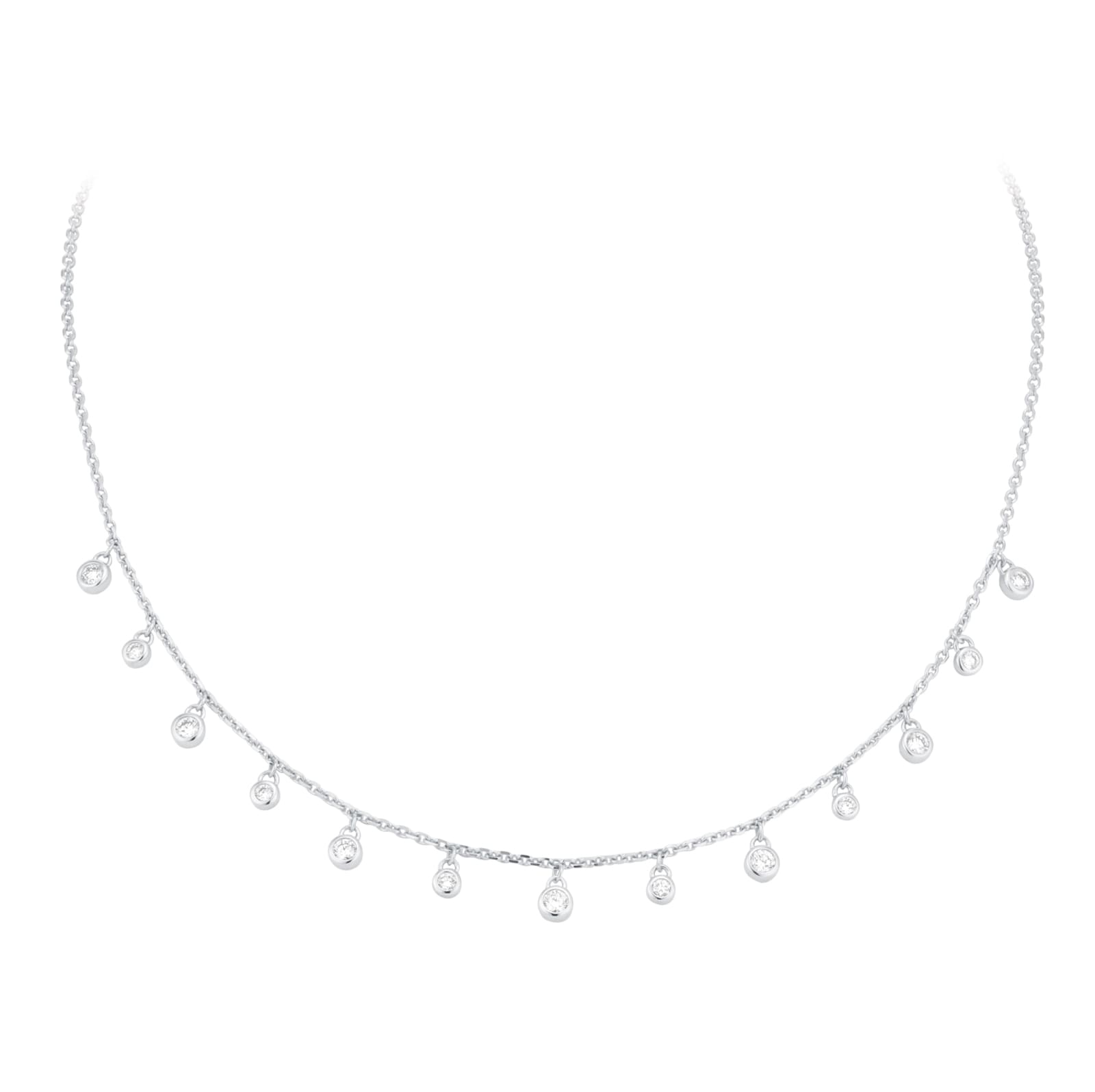 Mappin & Webb Gossamer 18ct White Gold 0.58cttw Diamond Necklace Mappin & Webb Gossamer 18ct White Gold 0.58cttw Diamond Necklace