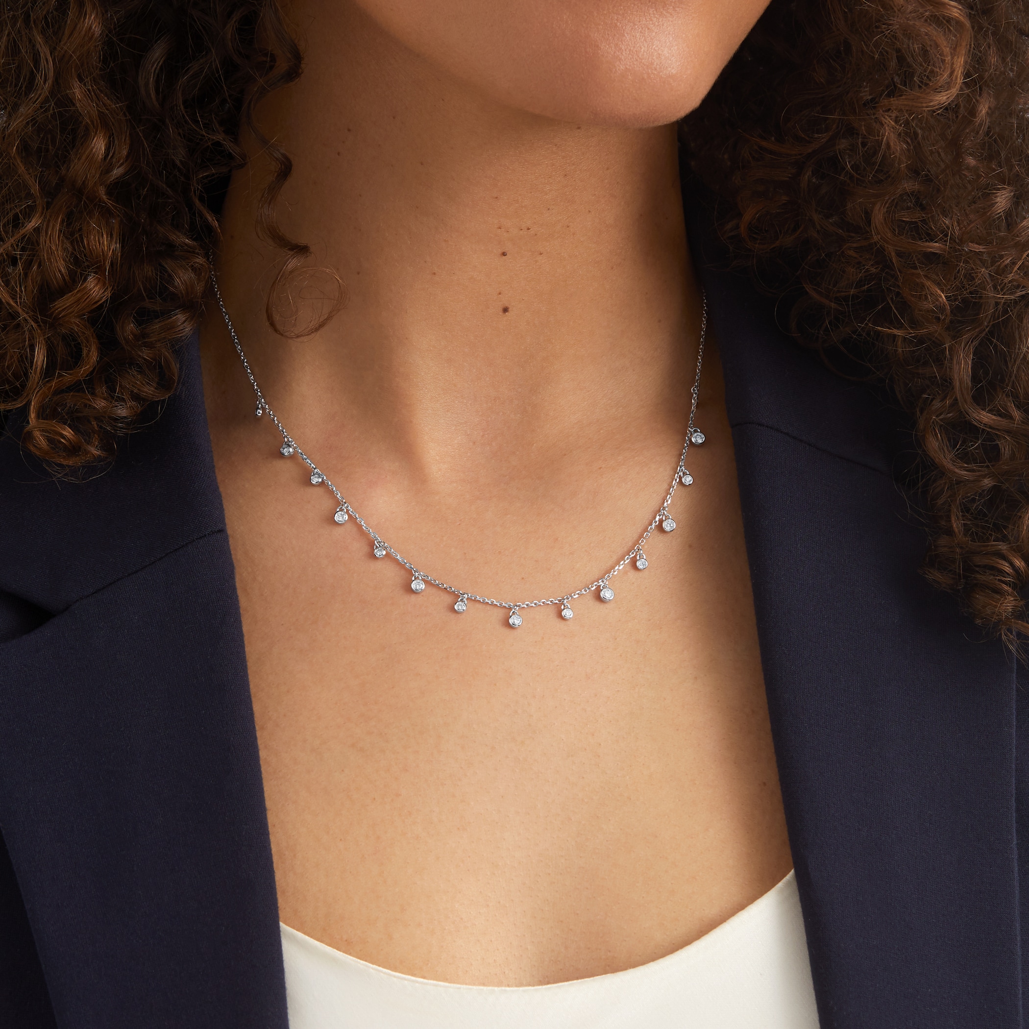 Mappin & Webb Gossamer 18ct White Gold 0.58cttw Diamond Necklace Mappin & Webb Gossamer 18ct White Gold 0.58cttw Diamond Necklace