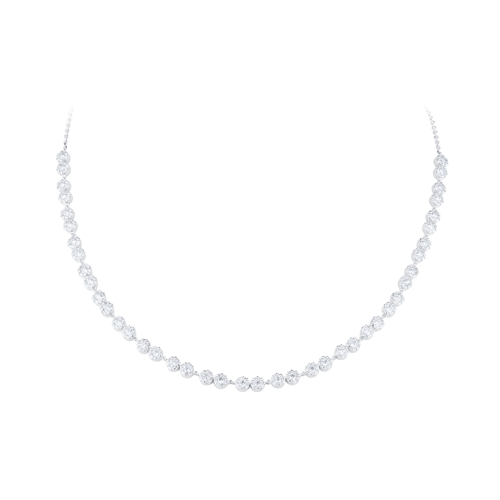 Mappin & Webb Masquerade 18ct White Gold 2.80cttw Diamond Necklace