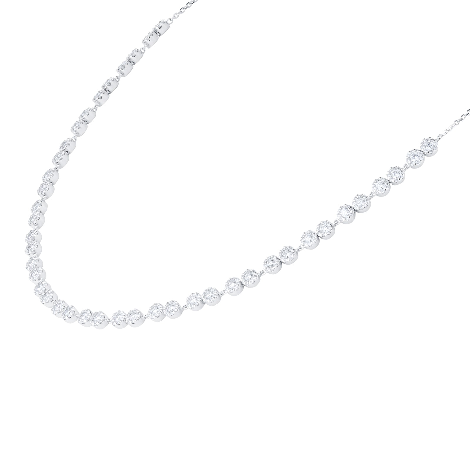 Mappin & Webb Masquerade 18ct White Gold 2.80cttw Diamond Necklace