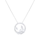Mappin & Webb Vinea 18ct White Gold 0.85cttw Diamond Open Circle Necklace