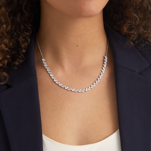 Mappin & Webb Vinea 18ct White Gold 3.00cttw Diamond Necklace