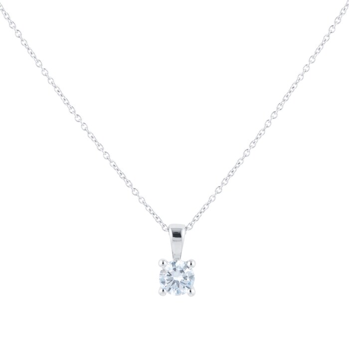 Goldsmiths 18ct White Gold 0.30cttw Solitaire Pendant