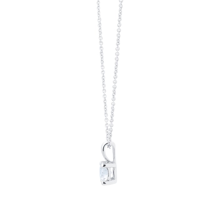 Goldsmiths 18ct White Gold 0.30cttw Solitaire Pendant