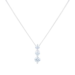 12143548 - 9ct White Gold 0.50cttw 3 Stone Pendant