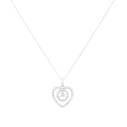 12143549 - 18ct White Gold 0.35cttw Diamond Heart Pendant