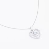 Goldsmiths 18ct White Gold 0.35cttw Diamond Heart Pendant