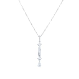 12143560 - 18ct White Gold 1.27cttw Fancy Drop Pendant