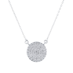 Goldsmiths 9ct White Gold 0.20cttw Diamond Halo Necklace