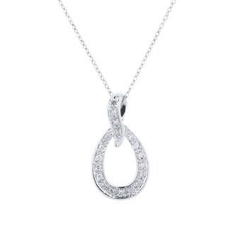 Goldsmiths 9ct White Gold 0.07cttw Diamond Teardrop Diamond Pendant Goldsmiths 9ct White Gold 0.07cttw Diamond Teardrop Diamond Pendant