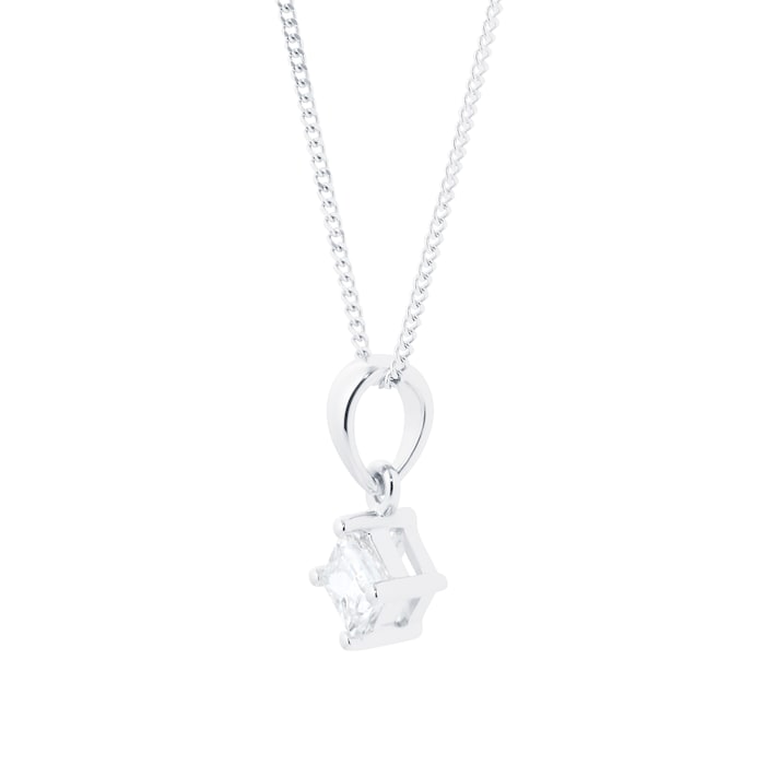 Goldsmiths 18ct White Gold 0.25cttw Diamond Solitaire Pendant