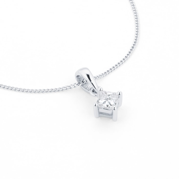 Goldsmiths 18ct White Gold 0.25cttw Diamond Solitaire Pendant