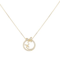 12143622 - 9ct Yellow Gold 0.40ct Diamond Butterfly Pendant