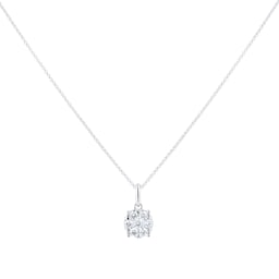 12143624 - 18ct White Gold 0.50ct Diamond Amore Cluster Pendant
