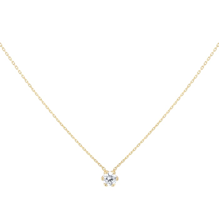 Goldsmiths 18ct Yellow Gold 0.50ct GIA Diamond Floral Pendant