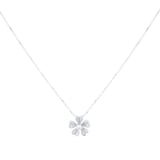 Goldsmiths 18ct White Gold 0.15ct Diamond Floral Pendant