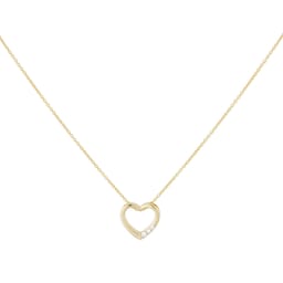 12143627 - 18ct Yellow Gold 0.04ct Diamond Heart Pendant