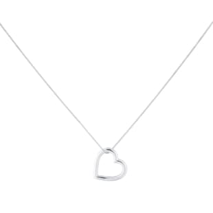 Goldsmiths 9ct White Gold 0.25ct Diamond Heart Pendant