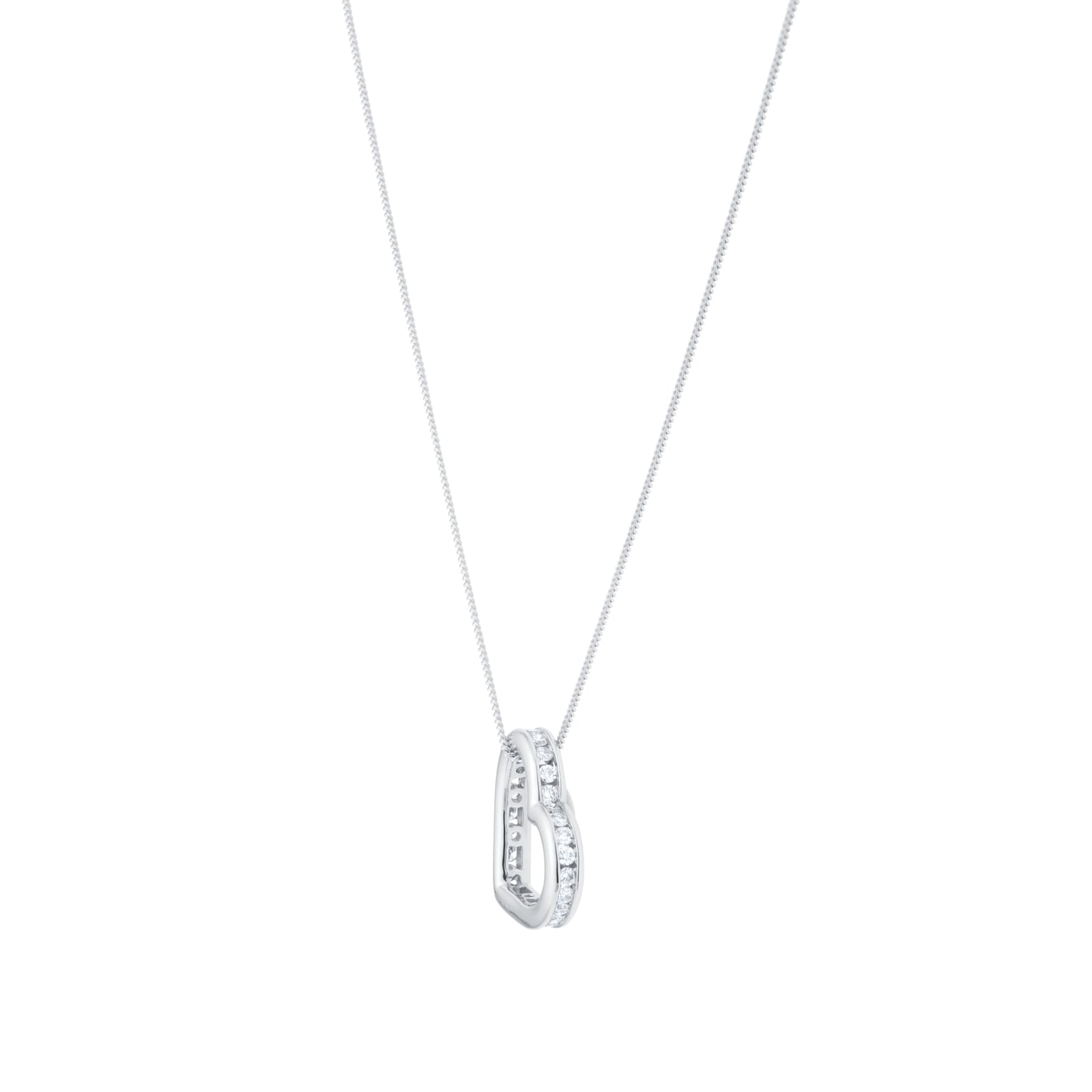 Goldsmiths 9ct White Gold 0.25ct Diamond Heart Pendant Goldsmiths 9ct White Gold 0.25ct Diamond Heart Pendant