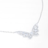 Mappin & Webb Limited Edition Riveret 18ct White Gold 0.95cttw Diamond Butterfly Necklace