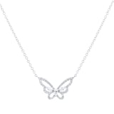 Mappin & Webb Limited Edition Riveret 18ct White Gold 0.40cttw Diamond Butterfly Necklace