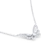 Mappin & Webb Limited Edition Riveret 18ct White Gold 0.40cttw Diamond Butterfly Necklace