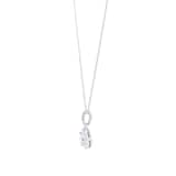 Goldsmiths 9ct White Gold 0.30ct Diamond Princess Cut Halo Pendant